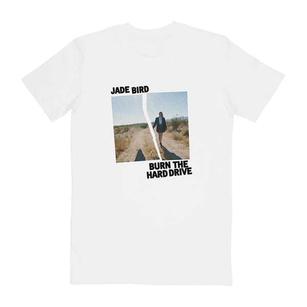 BURN THE HARD DRIVE WHITE T-SHIRT